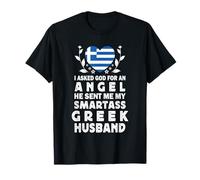 Funny Smartass Greek Husband Greece Flag Spouses Camiseta