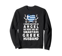 Funny Smartass Greek Husband Greece Flag Spouses Sudadera