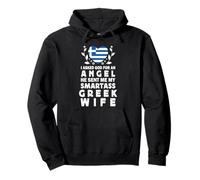 Funny Smartass Greek Wife Greece Flag Spouses Sudadera con Capucha