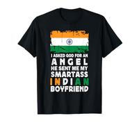 Funny Smartass Indian Boyfriend India Flag Camiseta