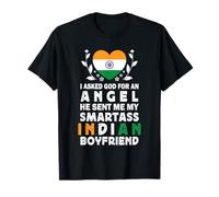 Funny Smartass Indian Boyfriend India Flag Camiseta