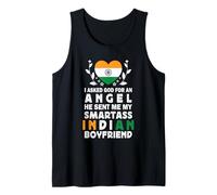 Funny Smartass Indian Boyfriend India Flag Camiseta sin Mangas