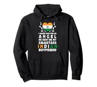 Funny Smartass Indian Boyfriend India Flag Sudadera con Capucha