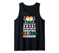 Funny Smartass Indian Husband India Flag Spouses Camiseta sin Mangas