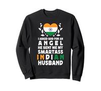 Funny Smartass Indian Husband India Flag Spouses Sudadera