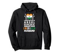 Funny Smartass Indian Husband India Flag Spouses Sudadera con Capucha