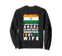 Funny Smartass Indian Wife India Flag Spouses Sudadera