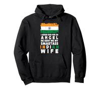 Funny Smartass Indian Wife India Flag Spouses Sudadera con Capucha