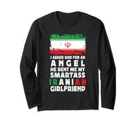 Funny Smartass Iranian Girlfriend Iran Flag Manga Larga