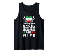 Funny Smartass Iranian Wife Iran Flag Spouses Camiseta sin Mangas
