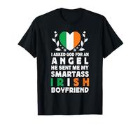 Funny Smartass Irish Boyfriend Ireland Flag Camiseta