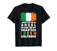 Funny Smartass Irish Girlfriend Ireland Flag Camiseta