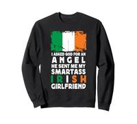 Funny Smartass Irish Girlfriend Ireland Flag Sudadera