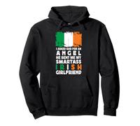 Funny Smartass Irish Girlfriend Ireland Flag Sudadera con Capucha