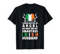 Funny Smartass Irish Husband Ireland Flag Spouses Camiseta