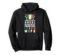 Funny Smartass Irish Wife Ireland Flag Spouses Sudadera con Capucha
