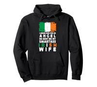 Funny Smartass Irish Wife Ireland Flag Spouses Sudadera con Capucha