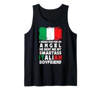 Funny Smartass Italian Boyfriend Italy Flag Camiseta sin Mangas