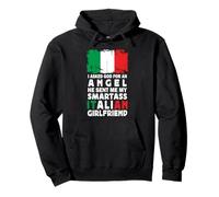Funny Smartass Italian Girlfriend Italy Flag Sudadera con Capucha