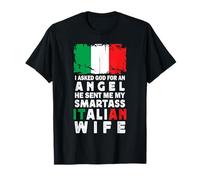 Funny Smartass Italian Wife Italy Flag Spouses Camiseta