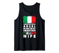 Funny Smartass Italian Wife Italy Flag Spouses Camiseta sin Mangas