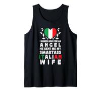 Funny Smartass Italian Wife Italy Flag Spouses Camiseta sin Mangas
