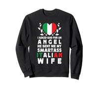 Funny Smartass Italian Wife Italy Flag Spouses Sudadera