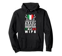 Funny Smartass Italian Wife Italy Flag Spouses Sudadera con Capucha