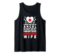 Funny Smartass Japanese Wife Japan Flag Spouses Camiseta sin Mangas