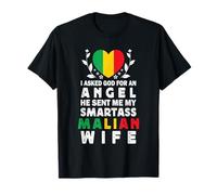 Funny Smartass Malian Wife Mali Flag Spouses Camiseta