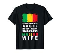Funny Smartass Malian Wife Mali Flag Spouses Camiseta