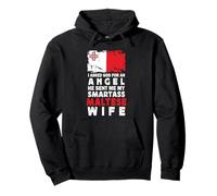 Funny Smartass Maltese Wife Malta Flag Spouses Sudadera con Capucha