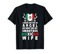 Funny Smartass Mexican Wife Mexico Flag Spouses Camiseta