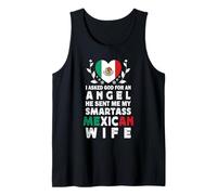 Funny Smartass Mexican Wife Mexico Flag Spouses Camiseta sin Mangas
