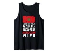 Funny Smartass Moroccan Wife Morocco Flag Spouses Camiseta sin Mangas