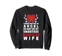 Funny Smartass Moroccan Wife Morocco Flag Spouses Sudadera