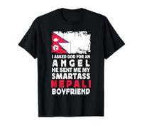 Funny Smartass Nepali Boyfriend Nepal Flag Camiseta