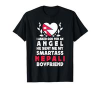 Funny Smartass Nepali Boyfriend Nepal Flag Camiseta