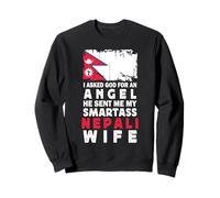 Funny Smartass Nepali Wife Nepal Flag Spouses Sudadera