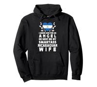 Funny Smartass Nicaraguan Wife Nicaragua Flag Spouses Sudadera con Capucha