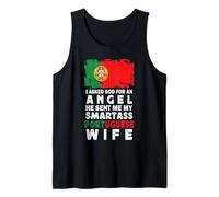 Funny Smartass Portuguese Wife Portugal Flag Spouses Camiseta sin Mangas