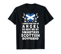 Funny Smartass Scottish Boyfriend Scotland Flag Camiseta