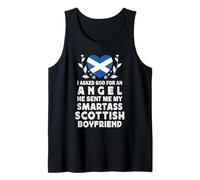Funny Smartass Scottish Boyfriend Scotland Flag Camiseta sin Mangas