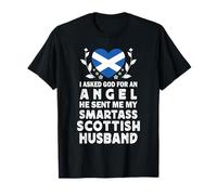 Funny Smartass Scottish Husband Scotland Flag Spouses Camiseta