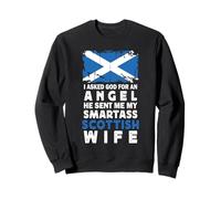 Funny Smartass Scottish Wife Scotland Flag Spouses Sudadera