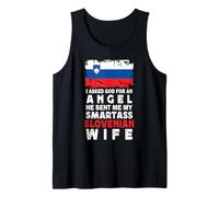 Funny Smartass Slovenian Wife Slovenia Flag Spouses Camiseta sin Mangas