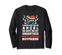 Funny Smartass South African Boyfriend South Africa Flag Manga Larga