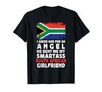 Funny Smartass South African Girlfriend South Africa Flag Camiseta