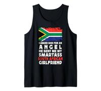 Funny Smartass South African Girlfriend South Africa Flag Camiseta sin Mangas