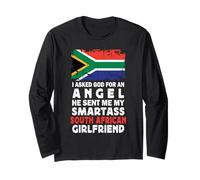 Funny Smartass South African Girlfriend South Africa Flag Manga Larga